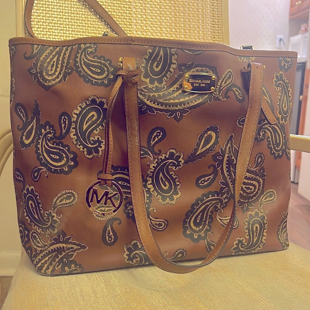 Michael Kors Brown Paisley Tote